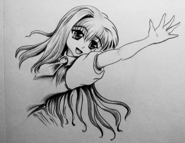 Аниме рисунки карандашом