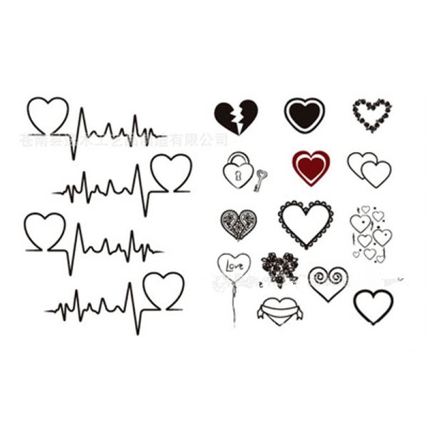 Эскиз тату сердечко маленькое