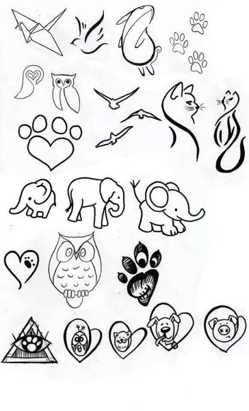 Тату для детей лёгкие