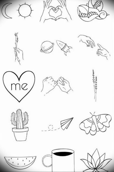 Матенькие лёгкие рисунки